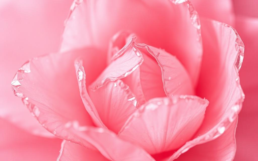 Soft pink and crystal glass mosaic close-up