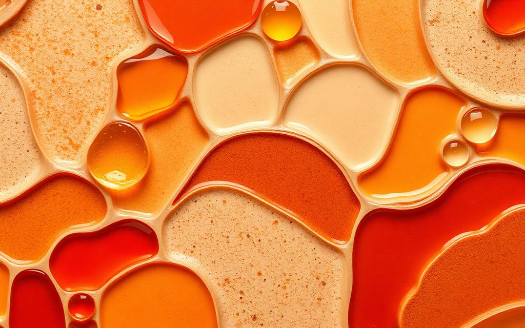 Warm terracotta and earth-tone mosaic glass pattern